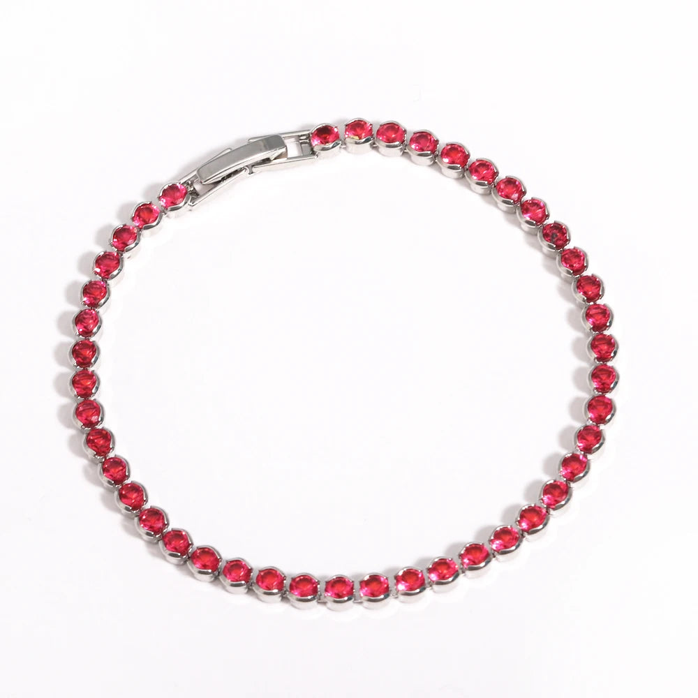 Rose Crimson Tennis Bracelet