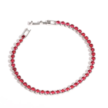 Rose Crimson Tennis Bracelet