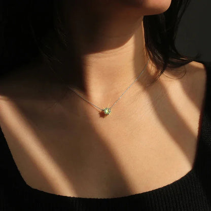 Crystal Solitaire Necklace