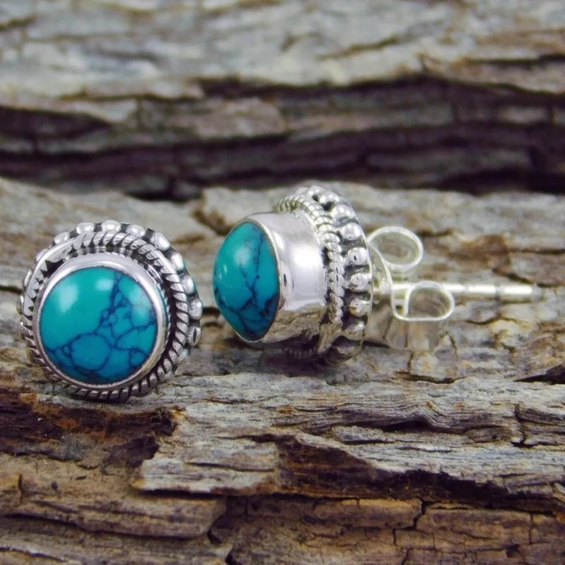 Turquoise Stone Studs