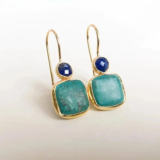 Vintage Ornate Turquoise Earrings