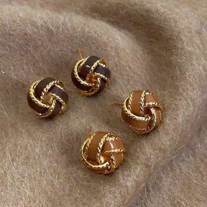 Crimson Knot Earrings