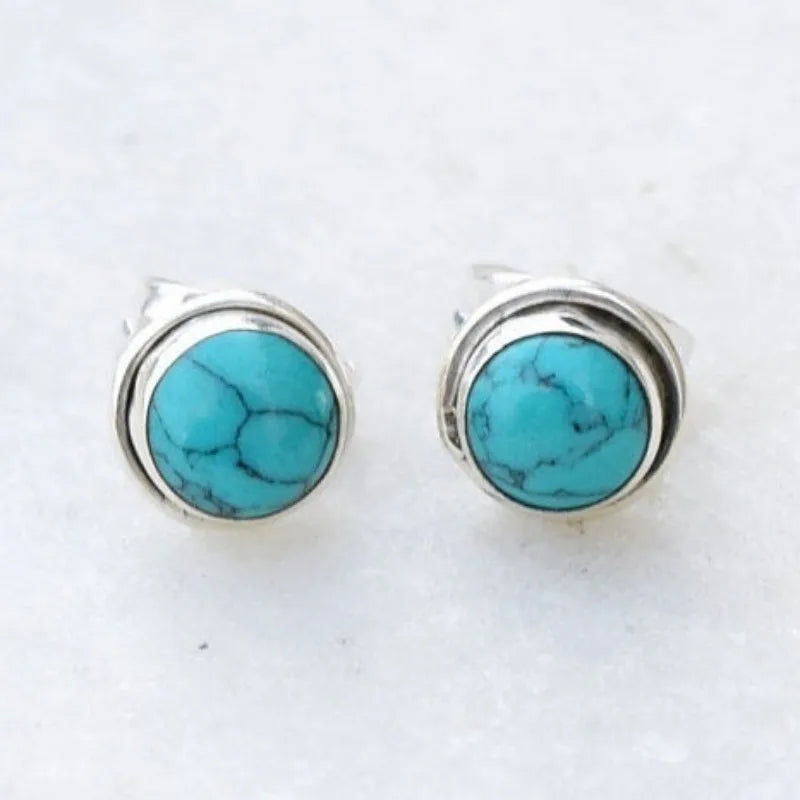 Turquoise Stone Studs