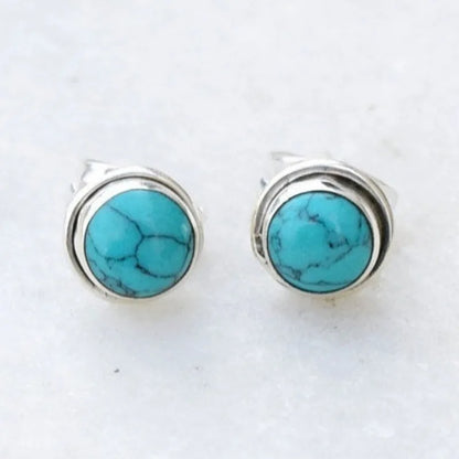 Turquoise Stone Studs