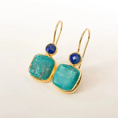 Square Turquoise Earrings