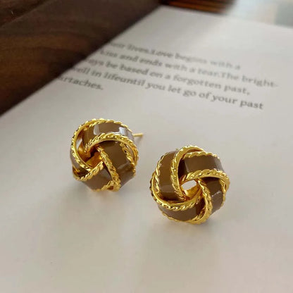 Crimson Knot Earrings