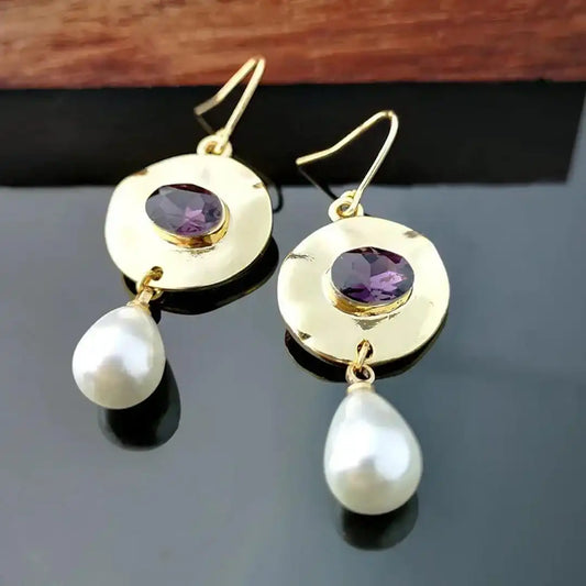 Purple Zirconia Earrings