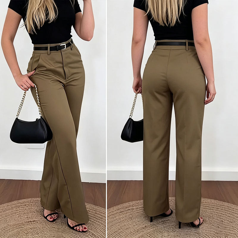 Vivienne | High-Waisted Straight-Leg Trousers