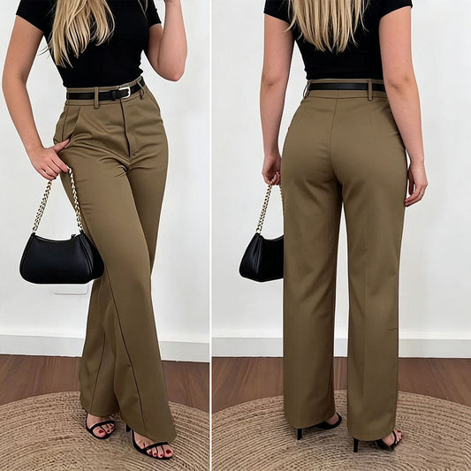 Vivienne | High-Waisted Straight-Leg Trousers