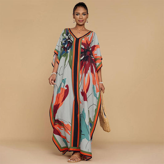 Marisol | Printed Beach Cover-Up Maxi Dress