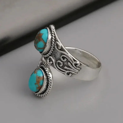 Turquoise Cross Ring