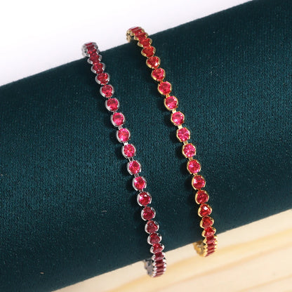 Rose Crimson Tennis Bracelet