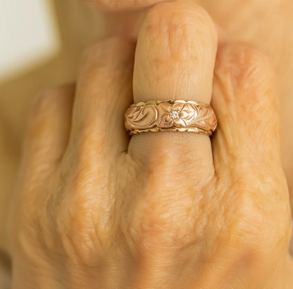 Golden Rose Whisper Ring
