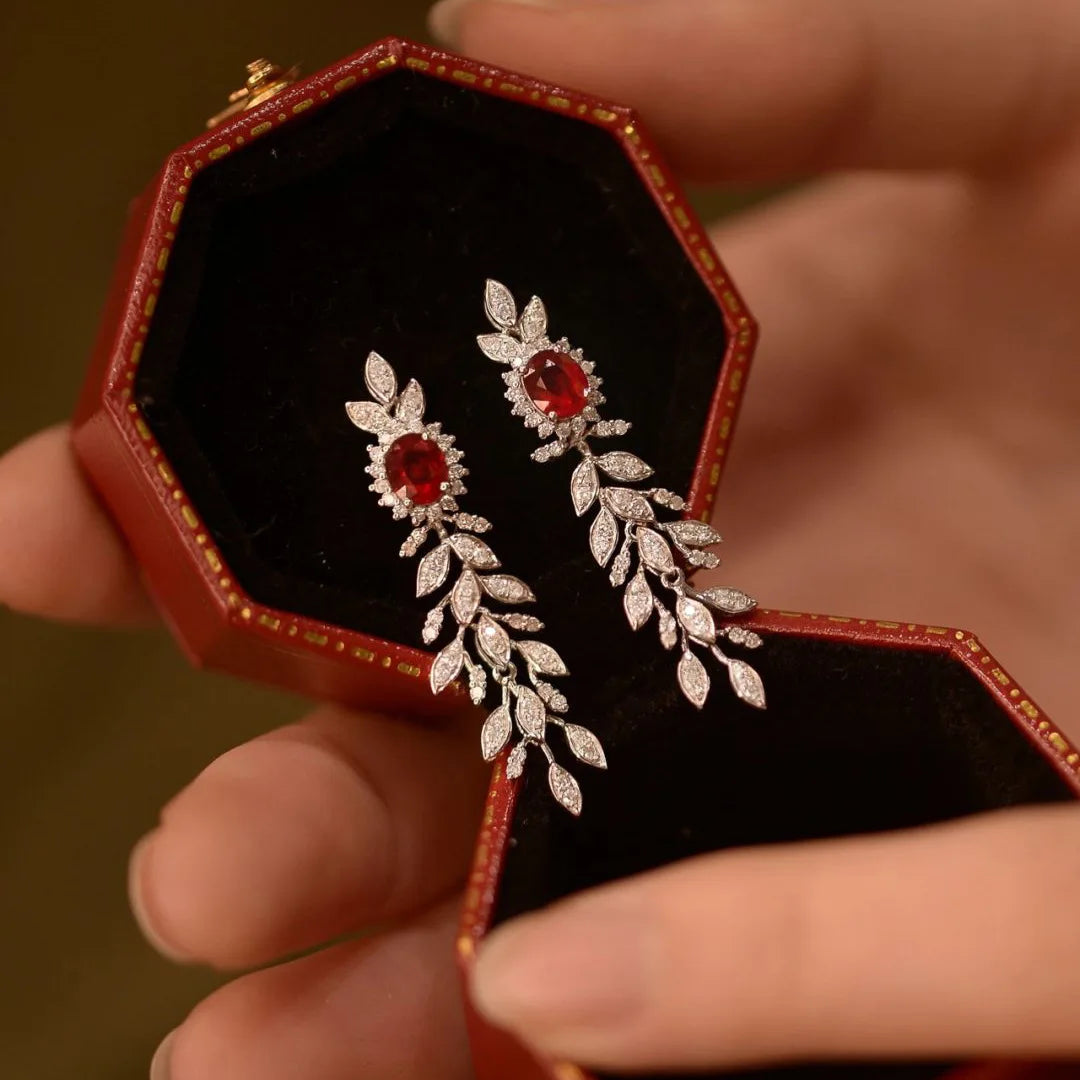 Crimson Vine Earrings