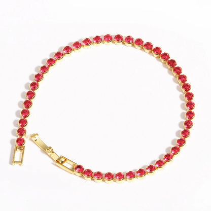 Rose Crimson Tennis Bracelet