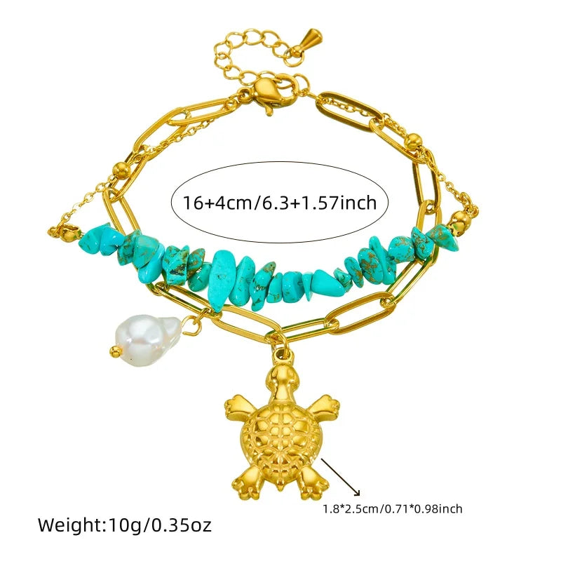Turquoise Turtle Bracelet