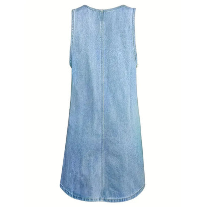 Violet| Relaxed Denim-Look Dress