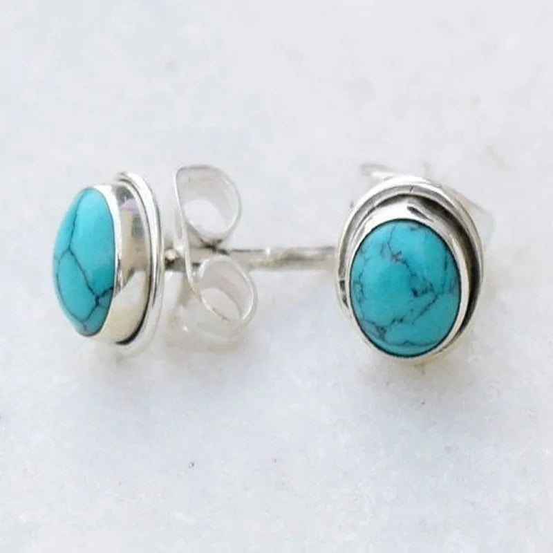 Turquoise Stone Studs
