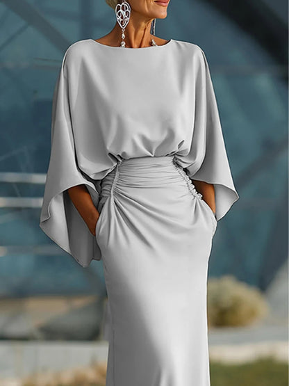 Brooklyn™ | Elegant V-neck backless sleeve dress