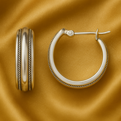 Vintage Silver Hoops