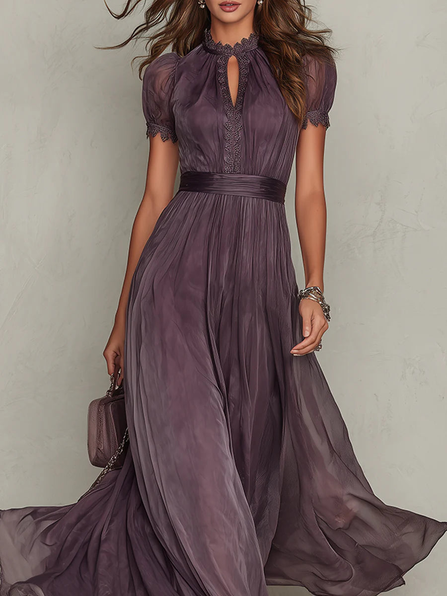 Harper™ | Vintage Elegant Chiffon Maxi Dress