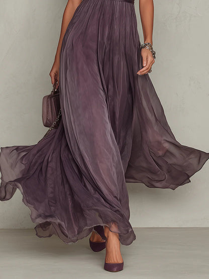 Harper™ | Vintage Elegant Chiffon Maxi Dress