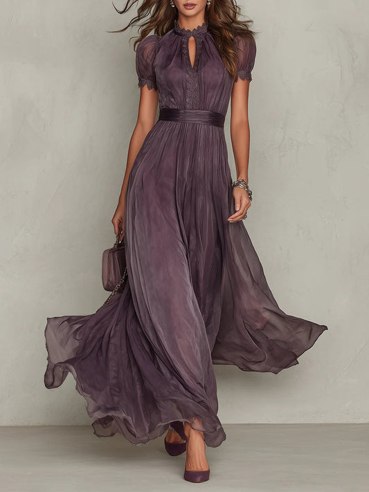 Harper™ | Vintage Elegant Chiffon Maxi Dress