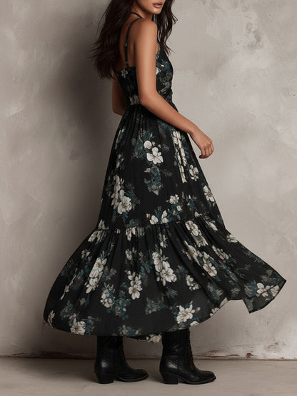 Nadine | Strapless Floral Maxi Dress