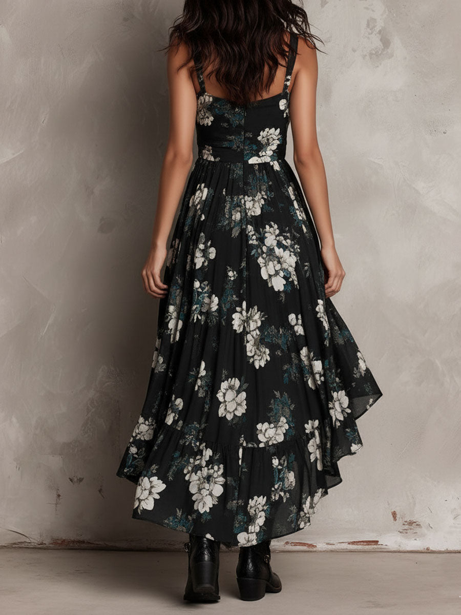 Nadine | Strapless Floral Maxi Dress