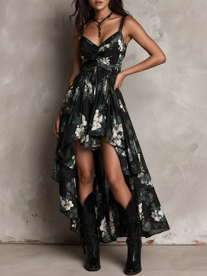 Nadine | Strapless Floral Maxi Dress