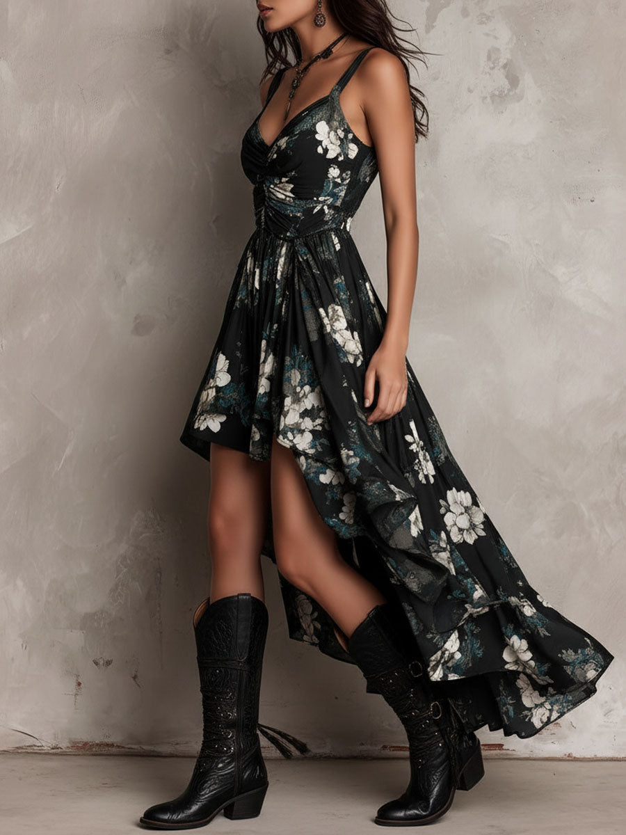 Nadine | Strapless Floral Maxi Dress
