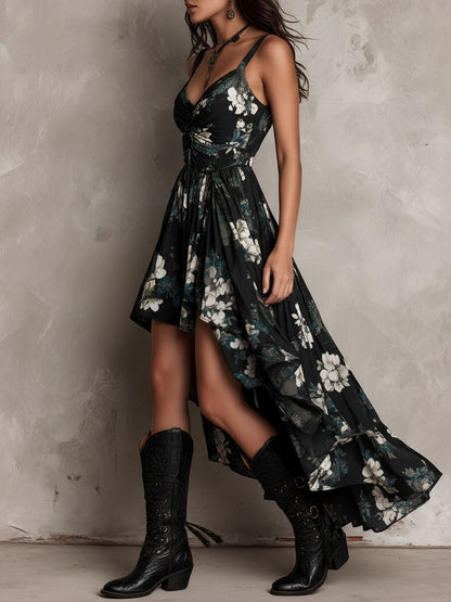 Nadine | Strapless Floral Maxi Dress