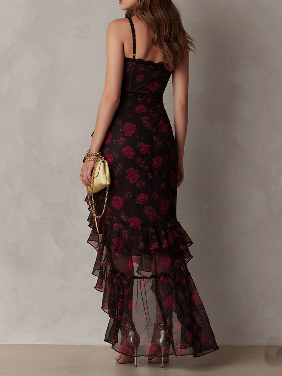 Carmen | Floral Ruffle Hem Dress