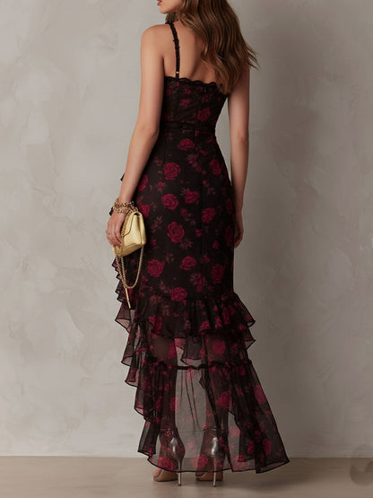 Carmen | Floral Ruffle Hem Dress