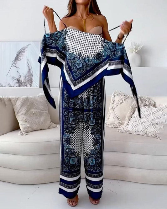 Bailey™ | Vacation Ready Stylish Lace-Up Vest & Pants Two-Piece Set Dress