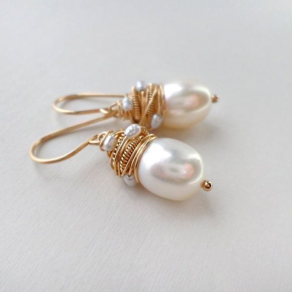 Vintage Pearl Thread Earrings