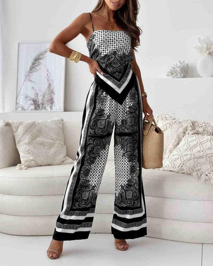 Bailey™ | Vacation Ready Stylish Lace-Up Vest & Pants Two-Piece Set Dress