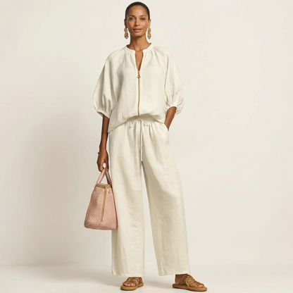Marlowe | Zip-Front Puff Sleeve Set