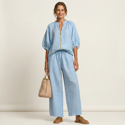 Marlowe | Zip-Front Puff Sleeve Set