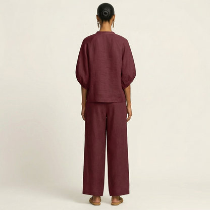 Marlowe | Zip-Front Puff Sleeve Set