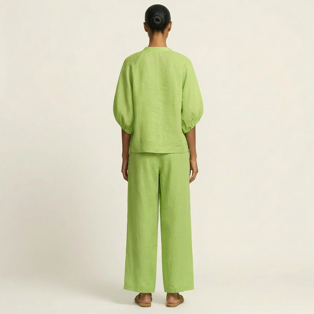 Marlowe | Zip-Front Puff Sleeve Set