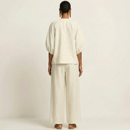 Marlowe | Zip-Front Puff Sleeve Set