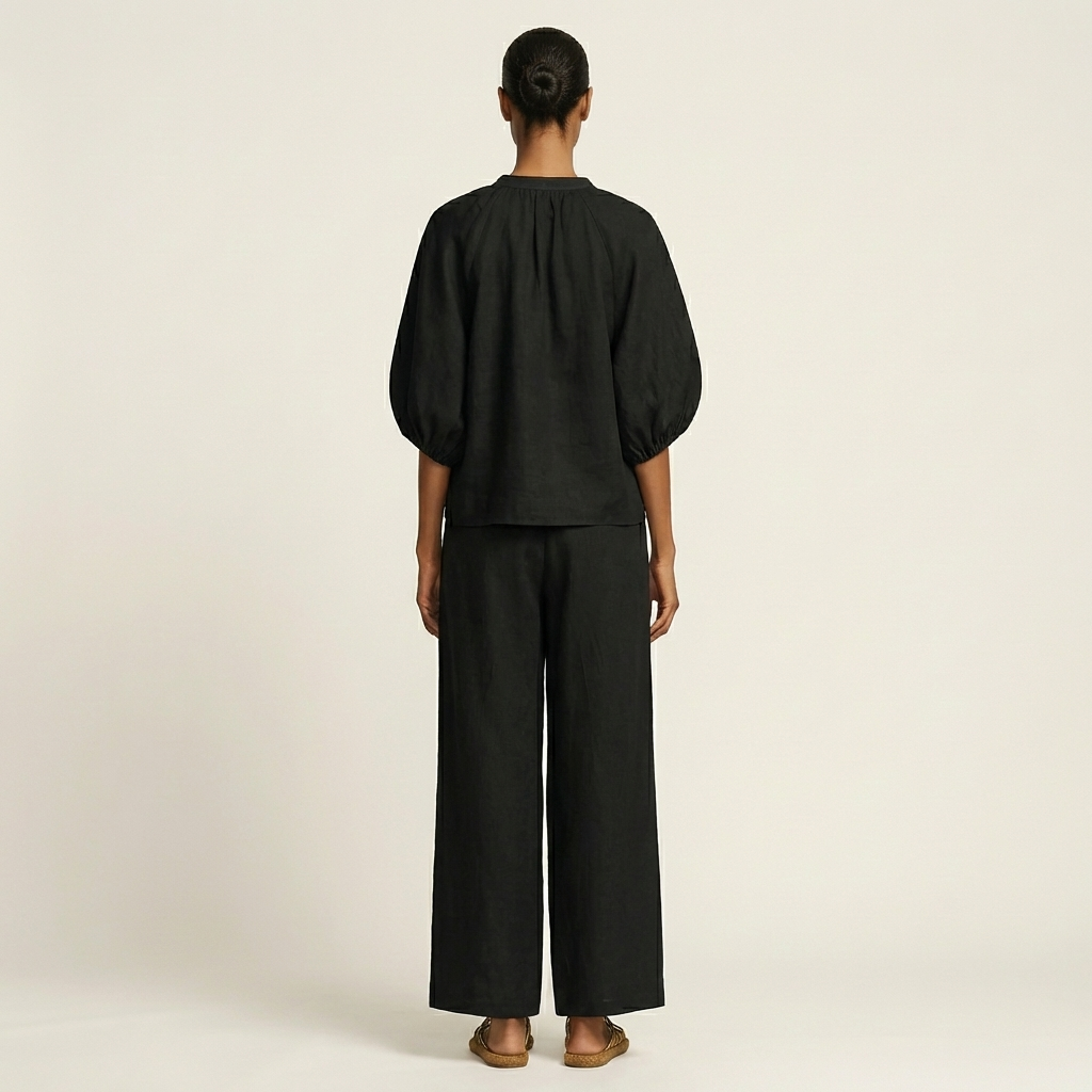 Marlowe | Zip-Front Puff Sleeve Set