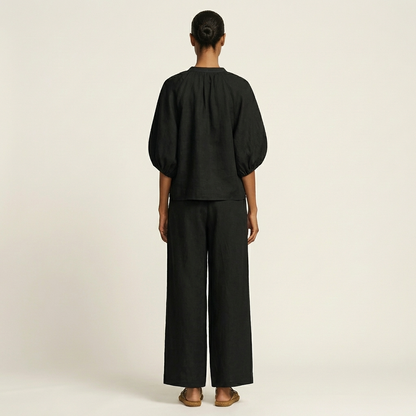Marlowe | Zip-Front Puff Sleeve Set