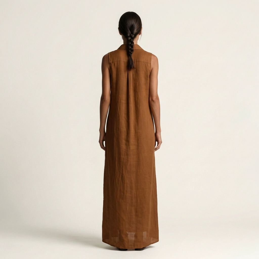 Mirabell | Hooded Sleeveless Linen Maxi Dress
