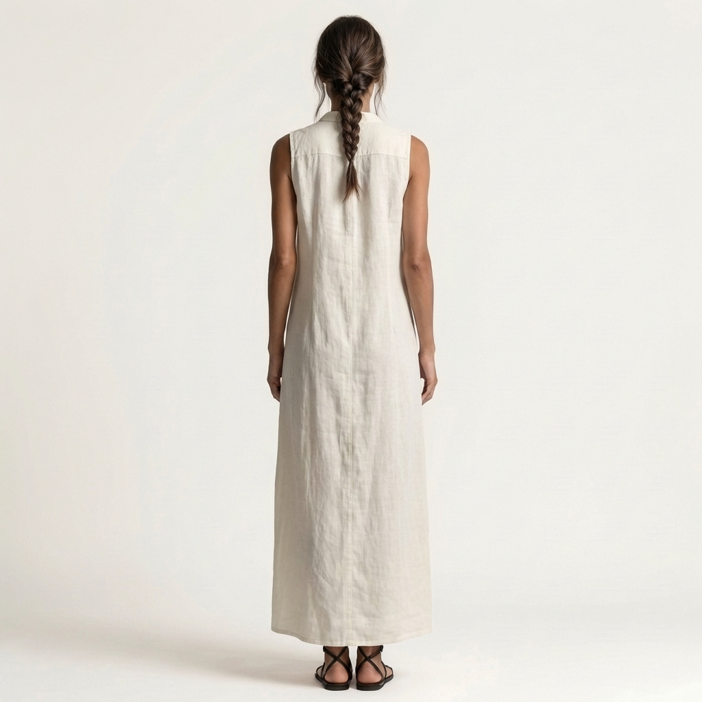 Mirabell | Hooded Sleeveless Linen Maxi Dress