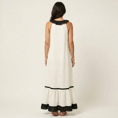 Mayline | Ruffle-Neck Maxi Dress