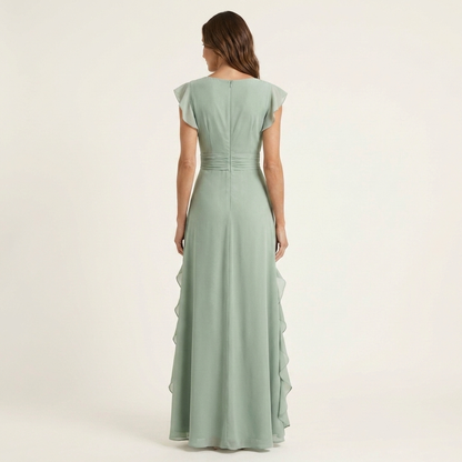 Nellyana | Cascading Ruffle Maxi Dress