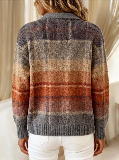 Mildred | Autumn Ombre Plaid Cardigan