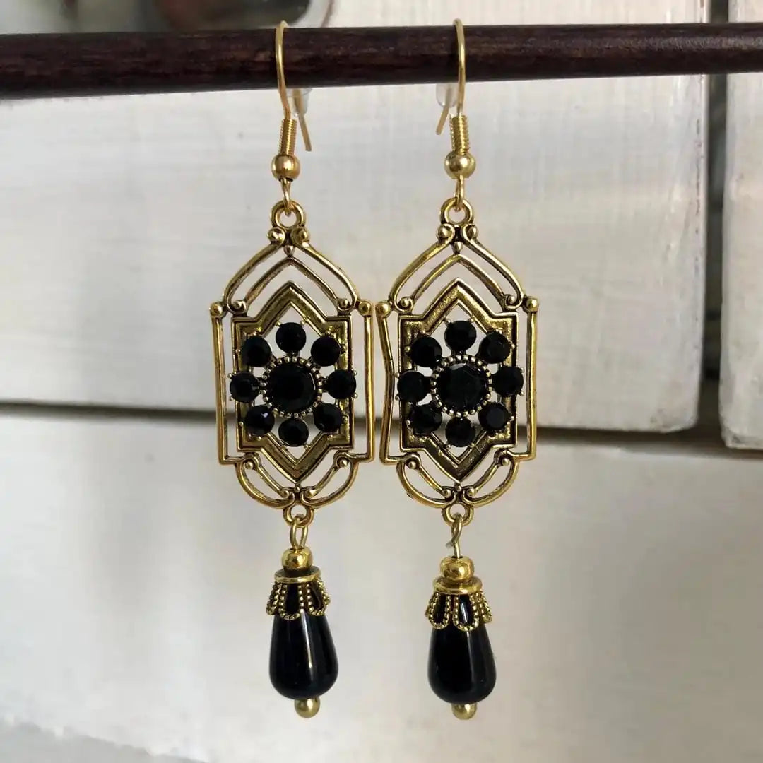 Black Crystal Earrings